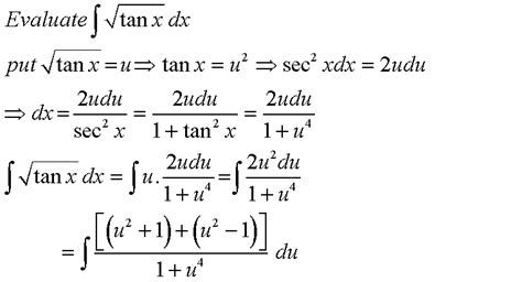 integral of root tanx